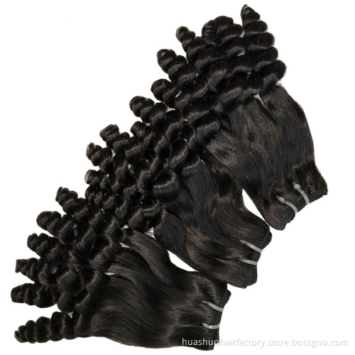 2021 Hot Selling Wholesale Double Drawn Fumi Curl Grade Virgin Hair In Nigeria